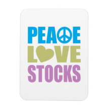 Peace Love Stocks Magnets