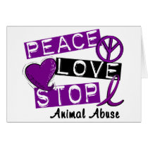 PEACE LOVE STOP Animal Abuse