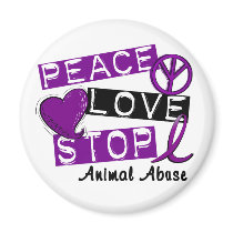 PEACE LOVE STOP Animal Abuse
