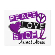 PEACE LOVE STOP Animal Abuse