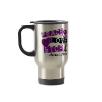 PEACE LOVE STOP Animal Abuse T-Shirts & Gifts Mugs