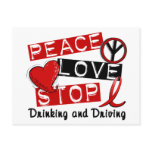 Peace Love Stop Drinking and Driving
