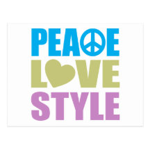 Peace Love Style Post Cards