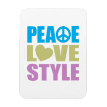 Peace Love Style Vinyl Magnets
