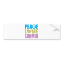 Peace Love Summer Bumper Sticker