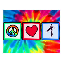 Peace, Love, Surfer Girls Postcards