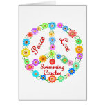 PEACE LOVE SWIMMING COACHES CARDS