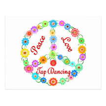 Peace Love Tap Dancing Post Cards