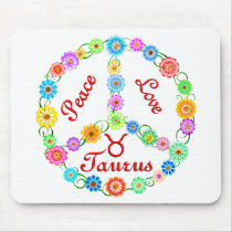 Peace Love Taurus Mouse Pads