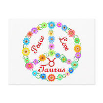 Peace Love Taurus Postcards