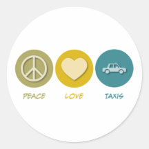 Peace Love Taxis Sticker