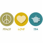 Peace Love Tea photo sculptures