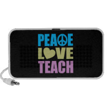 Peace Love Teach Laptop Speakers