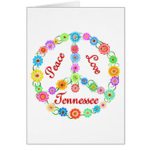 Peace Love Tennessee Greeting Cards