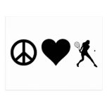 Peace Love Tennis (Female) Postcard