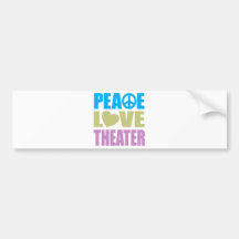 Peace Love Theatre Bumper Sticker