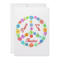 Peace Love Theatre Personalized Announcement
