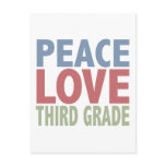 Peace Love Third Grade Postcards