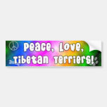 Peace Love Tibetan Terriers Bumper Sticker