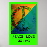 Peace Love Tie Dye Poster posters