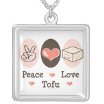 Peace Love Tofu Necklace
