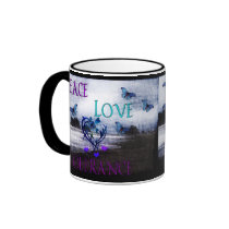Peace Love Tolerance Coffee Mug