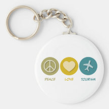 Peace Love Tourism Key Chain