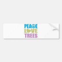 Peace Love Trees Bumper Sticker