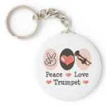 Peace Love Trumpet Key Chain keychains