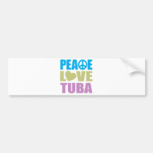 Peace Love Tuba Bumper Sticker