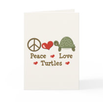 Peace Love Turtles Greeting Card