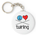 Peace Love Twirling Key Chain