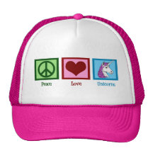 Peace Love Unicorns Trucker Hats