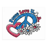 Peace Love USA Postcard