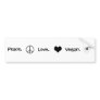 Peace, Love, Vegan Bumper Sticker