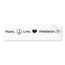 Peace, Love, Vegetarian Bumper Stickers