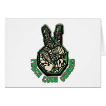 Peace Love Veggies Card