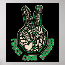 Peace Love Veggies Print