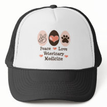 Peace Love Veterinary Medicine Hat