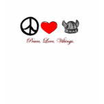 peace love vikings t-shirts