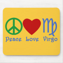 Peace Love Virgo Gifts and Products Mouse Pads