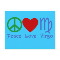 Peace Love Virgo Gifts and Products Postcard