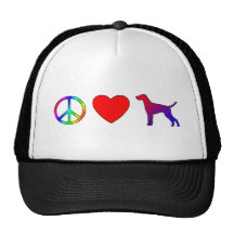 Peace Love Vizslas Mesh Hats