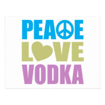 Peace Love Vodka Postcards