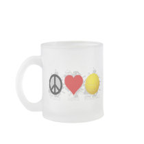 Peace Love Volleyball  Emblem 2 Coffee Mug