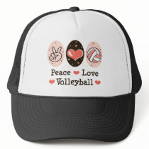 Peace Love Volleyball Hat