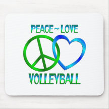 Peace Love VOLLEYBALL Mouse Pads