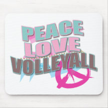 Peace, Love, Volleyball Mouse Pads