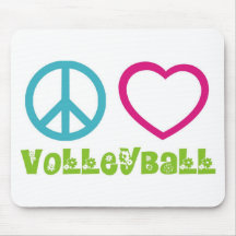 Peace Love Volleyball Mousepads