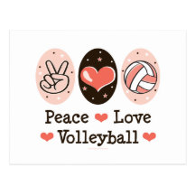 Peace Love Volleyball Postcard